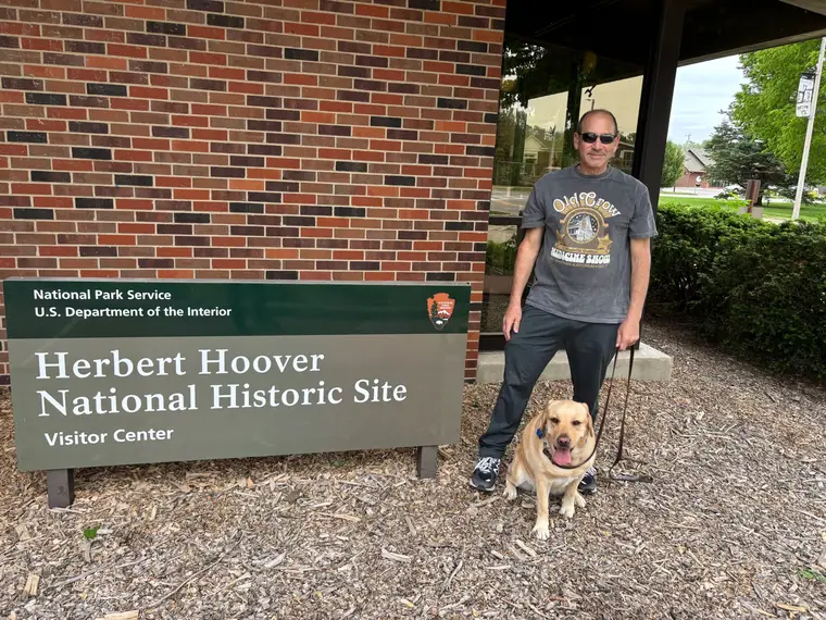 Winnie at Herbert Hoover National Historic Site