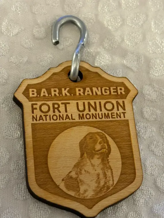 Winnie at Fort Union National Monument Bark Ranger Tag #1